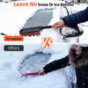 27" 2-in-1 Snow Brush and Ice Scrapers for Car Windshield [Military-Grade Rugged Durability] Removable for Easy Storage, Suitable for Sedans, SUVs and TrucksOrange