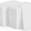 JOLLY CHEF 400 Pack Disposable Paper Napkins, Soft Bathroom Napkins Guest Disposable, 2-Ply White Paper Hand Towels for Halloween, Wedding, Thanksgiving