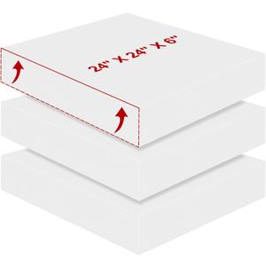 High Density Upholstery Foam 6" X 24" X 24", 3PCS Couch Cushion Replacement - 45D Density 70 ILD (Firm), Square Foam Padding for Chairs, Cut to Size Foam Replacement Cushion for Sofa Chair Bench