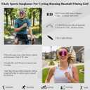 Ukoly Cycling Sunglasses for Men Women with 3 Interchangeable Lenses, Polarized Sports Sunglasses, Baseball Sunglasses