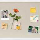 DAHAPYBOO Cork Board with Linen White,Bulletin Board 23"x17" Hanging Corkboards for Office Home School Message Board or Vision Board Decoration.
