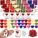 Wettarn 21 Sets Emotional Cheer Support Gifts Pocket Heart Hug Bulk Appreciation Crochet Heart with Greeting Box Thank You Token Gifts for Women Employee Coworker Staff Nurse Practitioner Student