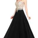 Babyonline Women's 2025 Summer Maxi Dress - Sleeveless Elegant Round Neck High Waist Flowy Wedding Guest Formal Long Dresses (Large, Black)