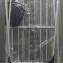 APEXCHASER Clothes Drying Rack - Foldable Laundry Rack Indoor Outdoor, Gullwing Drying Rack Clothing with 10pcs Clips + Bag, Collapsible Space-Saving Clothes Rack for Drying Towels Dolls, White