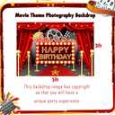 Movie Theme Birthday Party Decorations, Movie Theater Decorations, Backdrop, Balloons Arch,Popcorn Camera Clapboard foil balloons for Movie Night Birthday Party Decorations