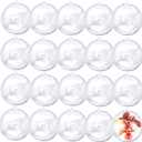 40PCS 80mm/3.14inch Large Clear Ball Ornaments, 20Set Clear Plastic Fillable Christmas Balls Shatterproof Ornament Bauble for DIY Crafts Wedding Party Decor Holiday Home Decor