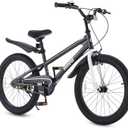 Royalbaby Freestyle Dual Handbrakes Kids Bike, 16 Inch Learning Bicycle with Training Wheels for Boys Girls Beginners Age 4-7 Years, Black