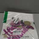 Smile Face Party Cake Topper - Preppy Birthday Decoration - Rose Red Smile Face Happy Birthday Cake Pick - Girls Themed Bachelorette Party Supplies