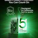 Belkin Apple AirTag Secure Holder with Key Ring - Durable, Scratch-Resistant Case with Open Face & Raised Edges - Protective AirTag Keychain Accessory for Keys, Pets, Luggage, & More - Black