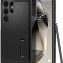 Spigen Tough Armor Designed for Galaxy S24 Ultra Case (2024) [Kickstand] [Military-Grade Protection] - Black