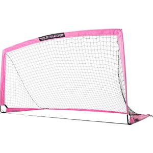 Franklin Sports Blackhawk Backyard Soccer Goal - Portable Pop Up Soccer Nets - Youth + Adult Folding Indoor + Outdoor Goals - Multiple Sizes + Colors - Perfect for Games + Practice (Pink)