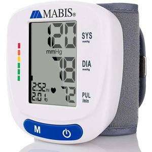 Mabis Digital Premium Wrist Blood Pressure Monitor with Automatic Wrist Cuff that Displays Blood Pressure, Pulse Rate and Irregular Heartbeat, Stores up to 120 Readings (Pack of 48)