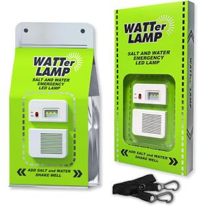 Salt Water Lamp, 3 LED Survival Camping Lantern, 140H, No Batteries