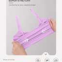 Lover-Beauty Bralettes for Women - Wireless Seamless Bra Stretch Comfort No Underwire Unlined Everyday Bras (Purple, M)