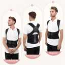 QFE Posture Corrector for Women and Men Back Brace Lower Comfortable Back Support Straightener Pain Relief Slouching Kyphosis Lnvisible Under Upper Hunchbac Hump Scoliosis Adjustable Uprigh Black X-Large (XL)