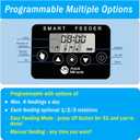 AquaMiracle Programmable Automatic Fish Feeder for Aquarium, Auto Fish Food Dispenser with Timer, Volume Adjustable Vacation Aquarium Feeder with Digital Display, for Granules Pallets Strips