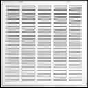 HVAC Premium 25" X 25" Steel Return Air Filter Grille for 1" Filter - Fixed Hinged - HVAC Duct Cover - Flat Stamped Face - White [Outer Dimensions: 27 5/8"w X 27 5/8"h]