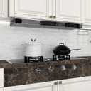 Lovdeco Glass Strip Mosaic Tiles, White Crystal Glass Backsplash for Kitchen Bathroom Shower Wall, Polished, 5 PCS, 4.8 SQ.FT. (Mesh)