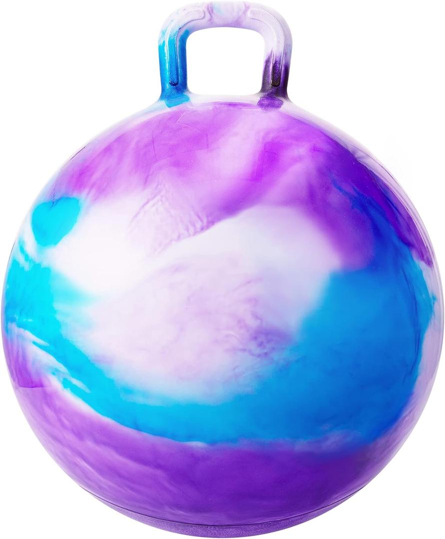 PlayZap Hopper Balls for Kids 3-8, 18 Inches Bouncy Ball with Handle, 18" Inflatable Bouncing Hopper, 45cm Jumping Toys, Garden Hopping Toys Girls Boys Gifts (Purple)
