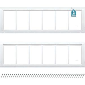 Melkus Shed Window 12"x36" 2 Pack Transom Window Fixed Design with Tempered Glass, Perfect for Shed, Chicken Coop, Barn, Greenhouse, Garage, Playhouse, Storage Room, White, 12"x36"/2pcs