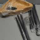 Orimade Rustproof 4 Tier Floor Standing Corner Shower Caddy Organizer, Plastic Metal Splicing Floor Corner Shelf Rack Storage Stands for Bathroom, Wood Grain Surface