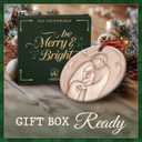 5 x Holy Family Tradition Ornament 2025 - Religious Nativity Scene Ornament, Christian Holiday Keepsake Gift - Mary, Joseph & Baby Jesus Ceramic Christmas Tree Hanging Decor