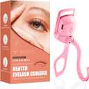 Heated Eyelash Curler Fast Heat Up in 5s - C-Shaped Rechargeable Electric Eyelash Curler for 24H Long Lasting Curls - Safe Anti-Burn Lash Curler Elevate Your Beauty with Stunning Lashes