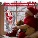 2025 Upgraded Climbing Santa Claus on Rope, Animated Electric Musical Christmas Ornament with 3 Modes, Secure Tree Hook & Reinforced White PVC Case, Heartwarming Holiday Decoration Gift