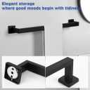 Towel Bar for Bathroom 24 Inch Matte Black Towel Holder 24 Inch Stainless Steel SUS304 Rustproof Towel Rack Modern Square Towel Rod for Bathroom Wall (1, Matte Black, 24 Inch)