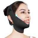 Chin Strap for Sleeping, Adjustable Chin Strap, Jaw Strap, Jawline Shaper, V Line Lifting Mask, Black, M