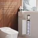 Neodrain White Recessed Toilet Paper Holder Niche with Storage