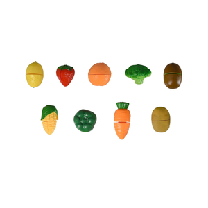 Click to see full view Playkidz: Fruit and Vegetables Basket Pretend Play Kitchen Food Educational Playset with Toy Knife, Cutting Board 7