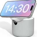 ANJANK White Noise Sound Machine with Wireless Charger Stand, 20 Soothing Sleep Sounds, 32-Levels Volume, Auto-Off Timer, Magnetic Charging for iPhone, White Noise Machine for Adults, Home, Travel