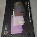 Wireless Keyboard and Mouse Combo - 9 Backlit Effects, RGB, Ergonomic Wrist Rest, Phone Holder, 2.4G Full Size, Rechargeable, Sleep Mode, Quiet Keyboard Set for Computer, PC, Laptop, Mac, Windows (Classic Black)