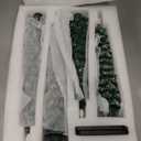 GenSwin Christmas Tree Flameless Taper Candles with Remote Timer, Christmas LED Taper Candles with 3D Flame, 4 Pcs Green LED Candlesticks for Christmas Home Decoration(0.78 x 9.8)