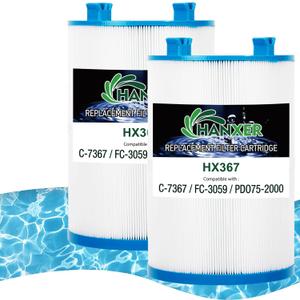 C-7367 Spa Filter Cartridge Replaces for Dimension One Spa 1561-00, PDO75-2000, Filbur FC-3059, PDO75-2000, AK-60035, 70759, 75 Sq.Ft Spa Hot Tub Filter, 2 Pack