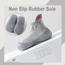 Hstyle Baby Sock Shoes Toddler Walking Shoes Infant Non-Slip Slippers Soft Rubber Sole Sneakers for Baby Boys Girls (Gray)