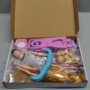 Dolls Set of 6 People with Pregnant Mom Dad 3 Kids and Baby Boy in Mommy's Tummy, Doll Playsets and Accessories for 3-12 Years Old Toddlers Gift