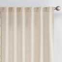 jinchan Beige Linen Curtains with White Privacy Lining Natural Lined Curtains 90 inch Light Filtering Drapes for Living Room Bedroom Neutral Farmhouse Cottage Core Home Office Decor Back Tab 2 Panels