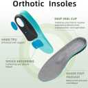 OrthoComfoot Men's Orthopedic Walking Shoes with Arch Support: Comfortable Casual Plantar Fasciitis Shoes for Flat Feet, Adjustable Cushion Orthotic Fashion Sneakers for Foot and Heel Pain (10.5, W2-grey)