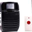 Waytronic PIR Infrared Motion Sensor Activated Sound Player Loudspeaker Alarm Motion Detector for Door Greeter Welcome Guests Entry Alert and Sales Advertising, (Black)