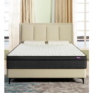 Queen Size Mattress,10 Inch Memory Foam Hybrid Queen Bed Mattresses in a Box Individual Pocket Spring Breathable Comfortable for Pressure Relief.