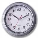 8 Inch Silent Small Quartz Wall Clocks Battery Operated in Silver for Bathroom Kitchen Restroom