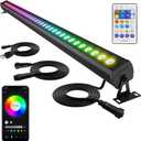 Linkable LED Light Bar Outdoor Color-Changing, 40″ RGBCW Wall Washer Light, 180W Smart Bluetooth App & Remote Control, 2700K-6500K Tunable White, IP65, for Stage, DJ, Home Patio & Commercial