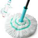 KeFanta Self Wringing Twist Mops for Floor Cleaning, Microfiber Floor mop with 57 " Long Handle, Easy Wring Mop for Hardwood Commercial Household Clean