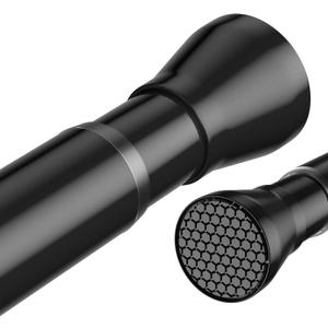 Tension Rods for Windows 28 to 48 Inch - Black Tension Curtain Rod | Spring Tension Rod, No Drill, Non Slip, Adjustable Curtain Rods