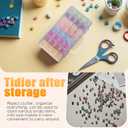 VTG Bead Organizer Box, Diamond Painting Drill Storage Containers, 32 Slots Diamond Art Storage Boxes Kits for Adults.Embroidery Beads Storage Box with Label. (32 square bottles)