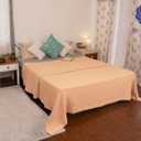 100% Cotton Beige Waffle Weave Lightweight Blanket Twin Soft, Breathable, and Cozy Bed Blanket for All Seasons