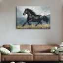 DRLWGTY Farmhouse Rustic Horse Canvas Wall Art, Rustic Animal Picture Prints, Vintage Wall Decor for Living Room Bedroom Kitchen Bathroom Office, 24*36 in