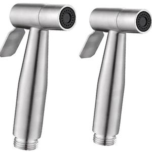 2 Pieces Bidet Toilet Sprayer Head Stainless Steel Handheld Sprayer for Cloth Diaper, Bathroom, Kitchen and Toilet Cleaning